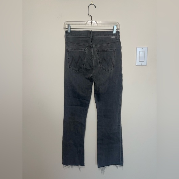 NWT MOTHER INSIDER CROP STEP FRAY straight grey jeans 26 - Picture 9 of 10